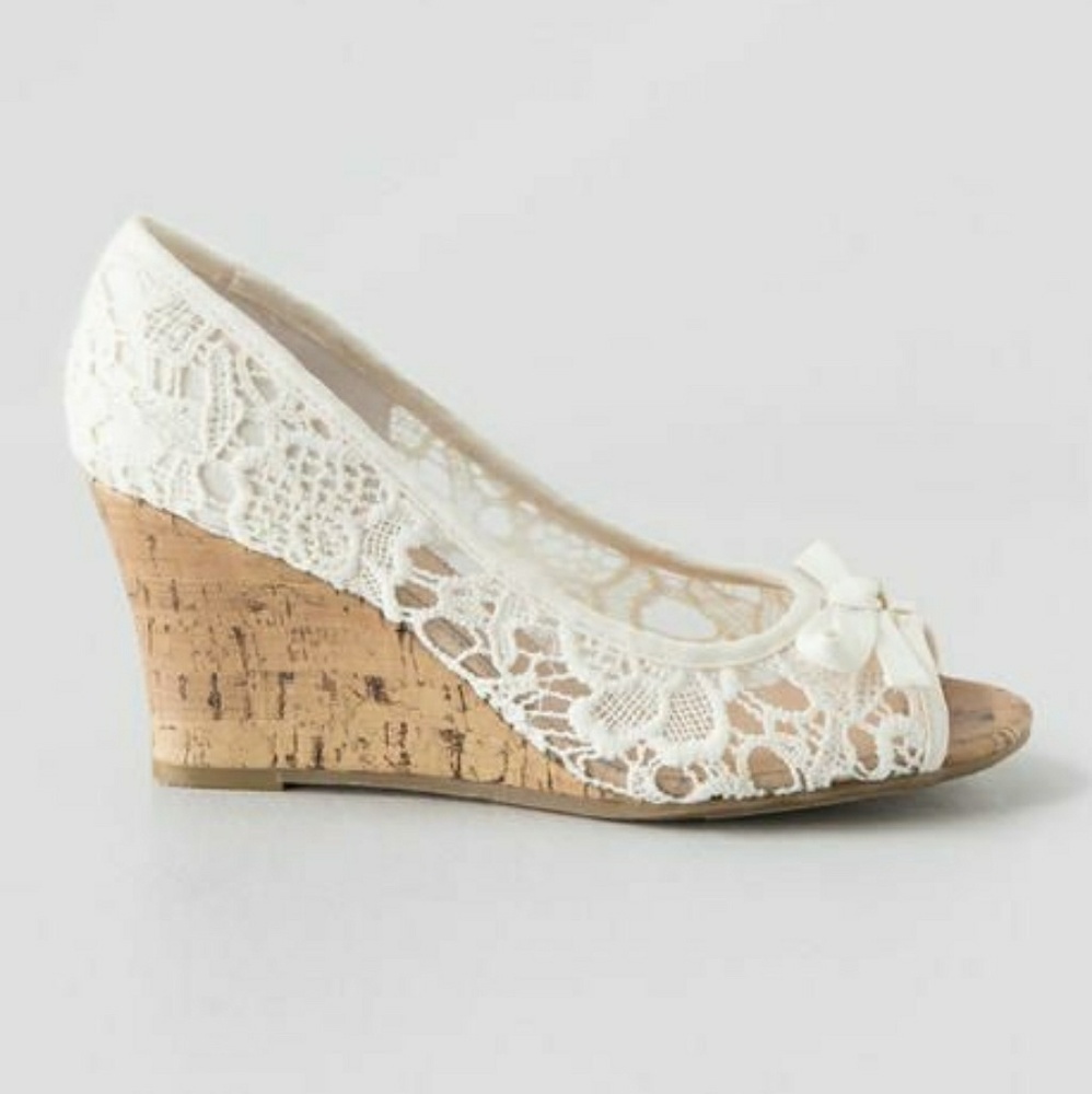 Lace Wedge Shoes